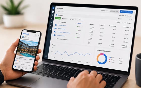 Facebook and Instagram advertising for apartment communities